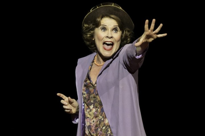 © Johan Persson Imelda Staunton sings on stage as Momma Rose in a scene from Gypsy the Musical