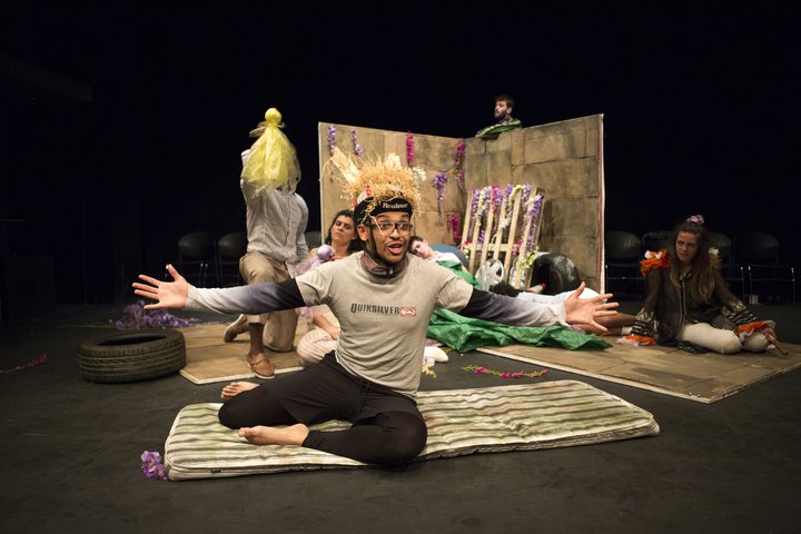 © Alicia Clarke Actor playing Bottom in A Midsummer Night's Dream at RADA