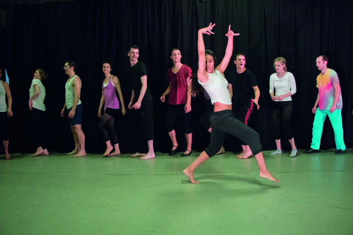 MA Theatre Lab students in a movement workshop with Lindsay Kemp
